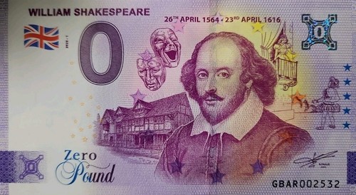 Euro schein zero pound - zero,