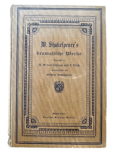 Shakespeare dramen schlegel - shakespeare,